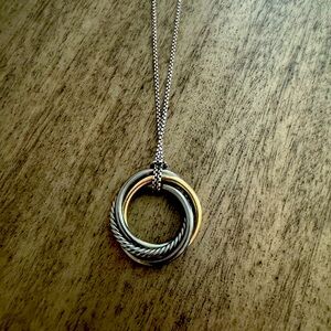 David Yurman Cross over pendant necklace